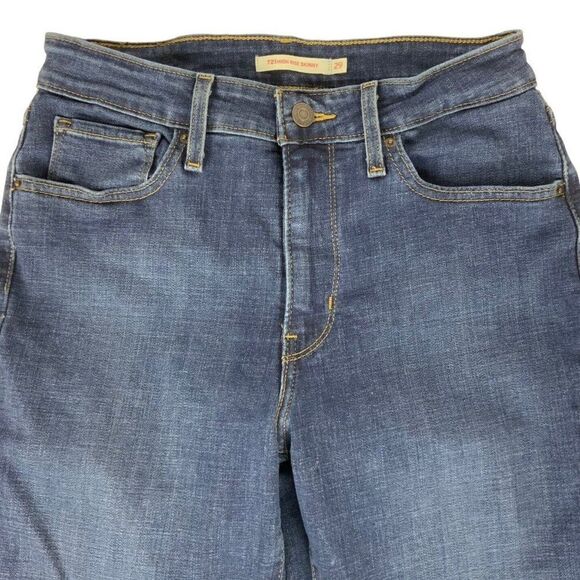 Levi’s 721 Womens High Rise Skinny Jeans Size 29 Blue Stretch Denim - Picture 3 of 7